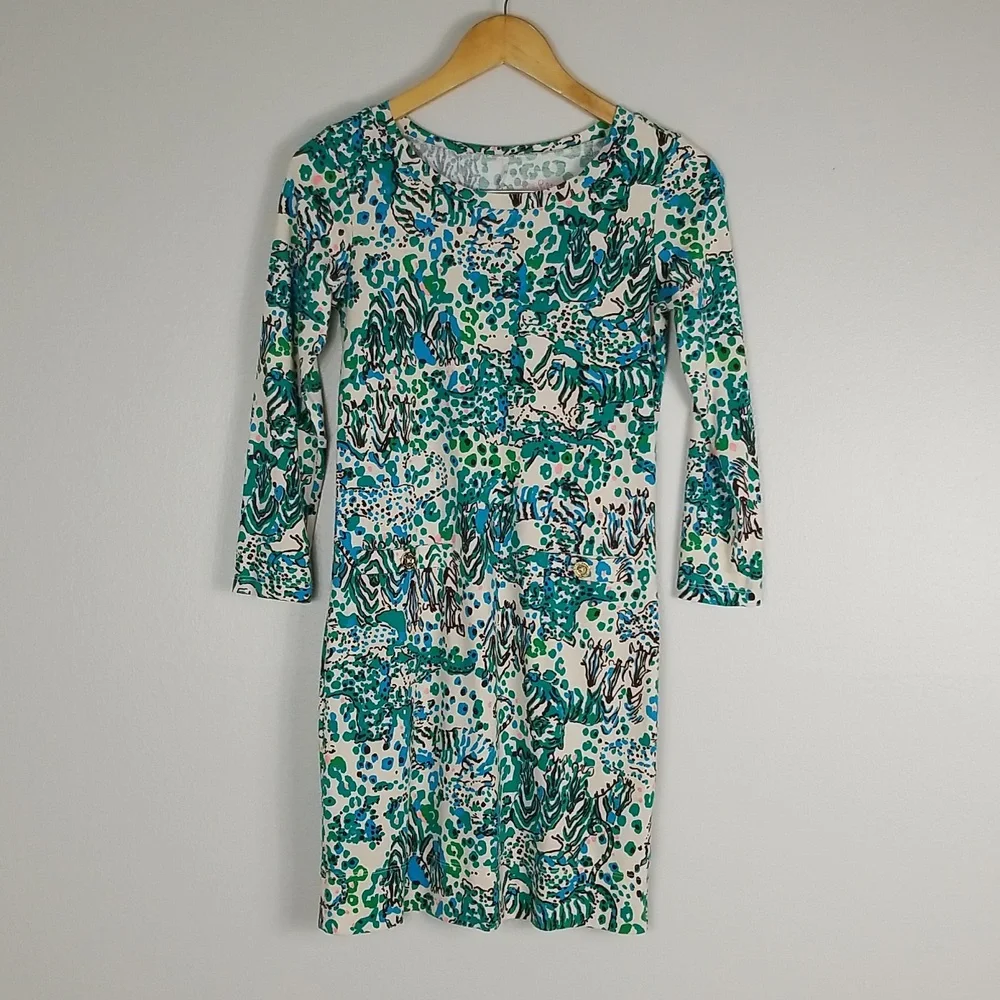 Lilly Pulitzer Corine Sea Oat Escapades Dress XS - Picture 8 of 14